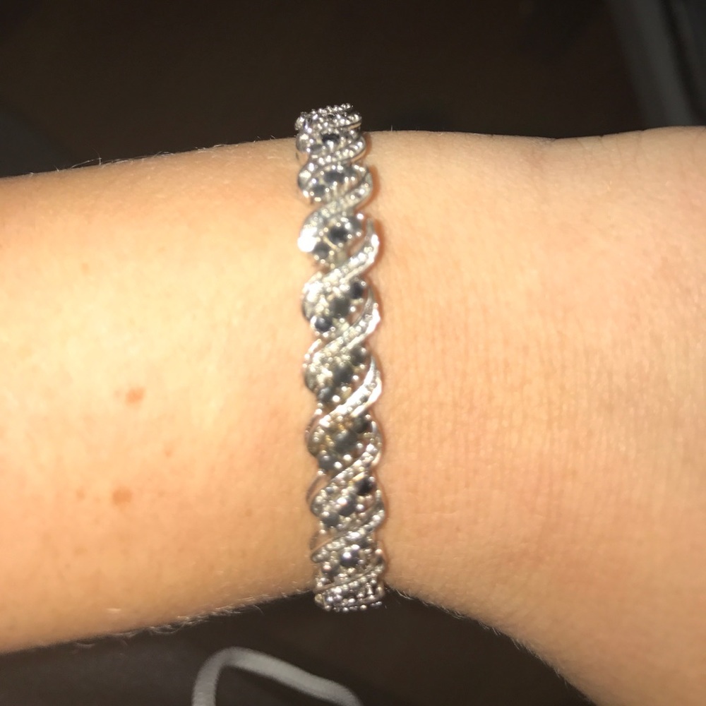 Genuine sapphire tennis bracelet