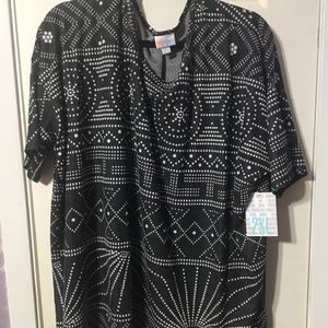 Lularoe jacquard black/white Irma NET 2XL XXL