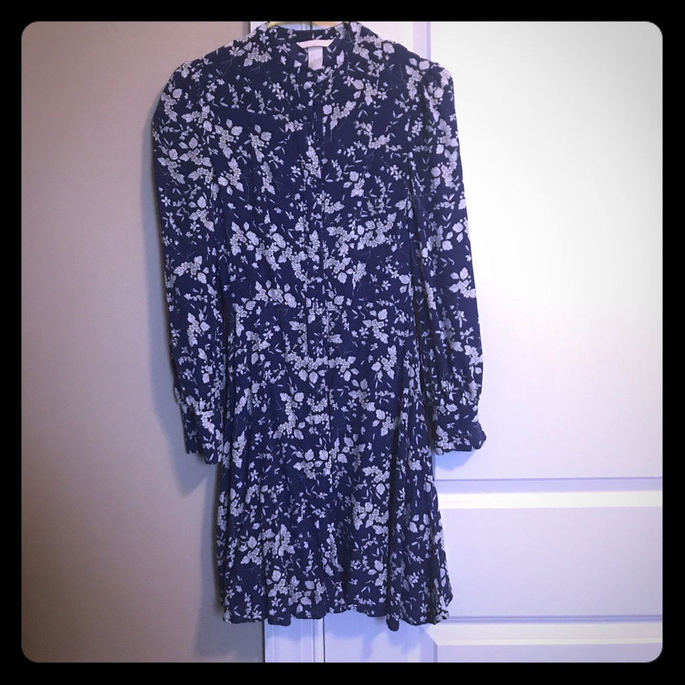 H&M button up floral dress