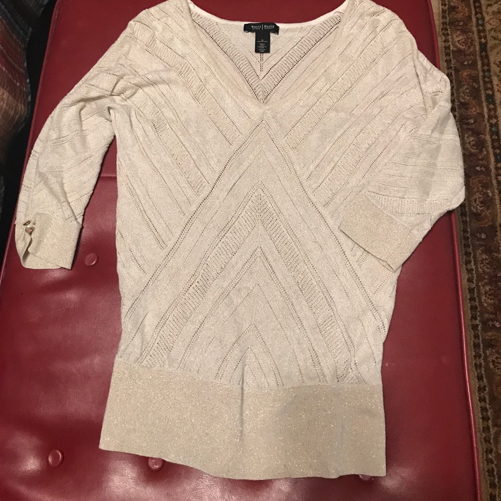 cream and gold sweater, pretty gold details