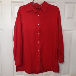 Harve benard long sleeve Red Button Down Shirt
