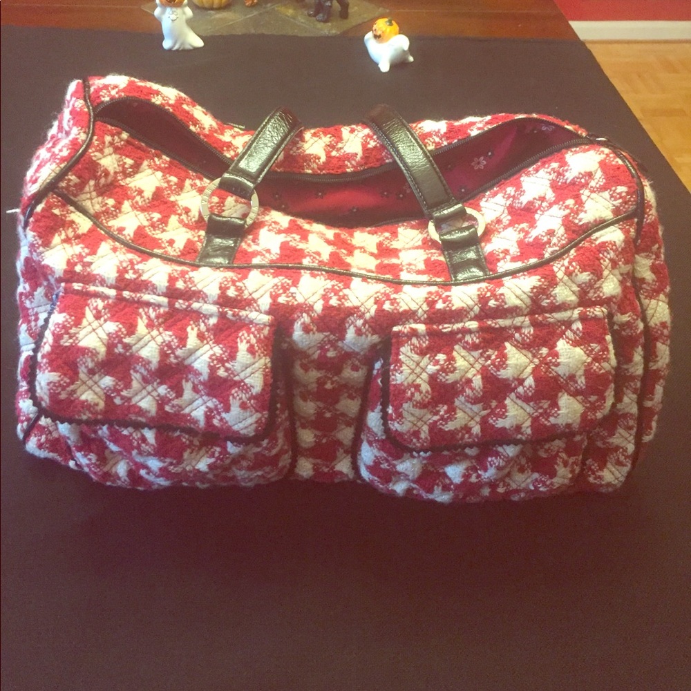 Vera Bradley Houndstooth Tweed Travel Duffel Bag