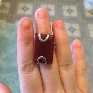 Sterling silver jasper ring