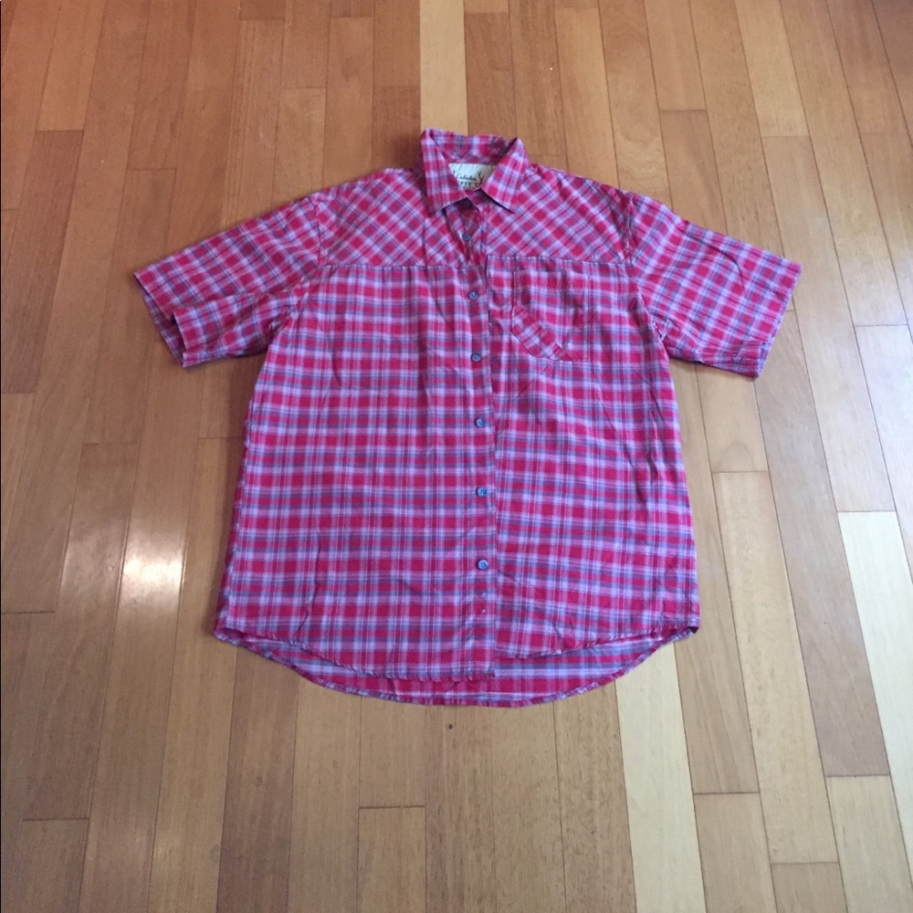 Men's Casual Plaid Short Sleeve Button Down