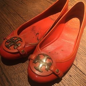 Tory Burch orange flats