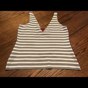 Authentic Prada black and cream striped top size M