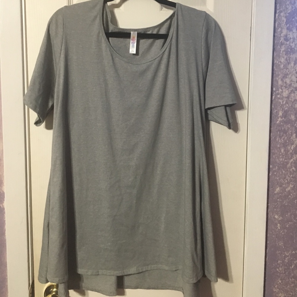 Lularoe gray Perfect tee 2XL XXL NWOT