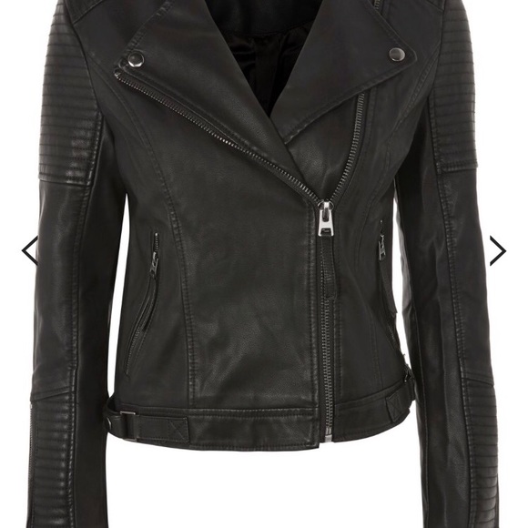 *SOLD* Topshop Faux Leather Jacket. Size 4. - Picture 3 of 3