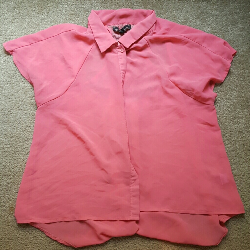 Coral blouse ❌SOLD❌