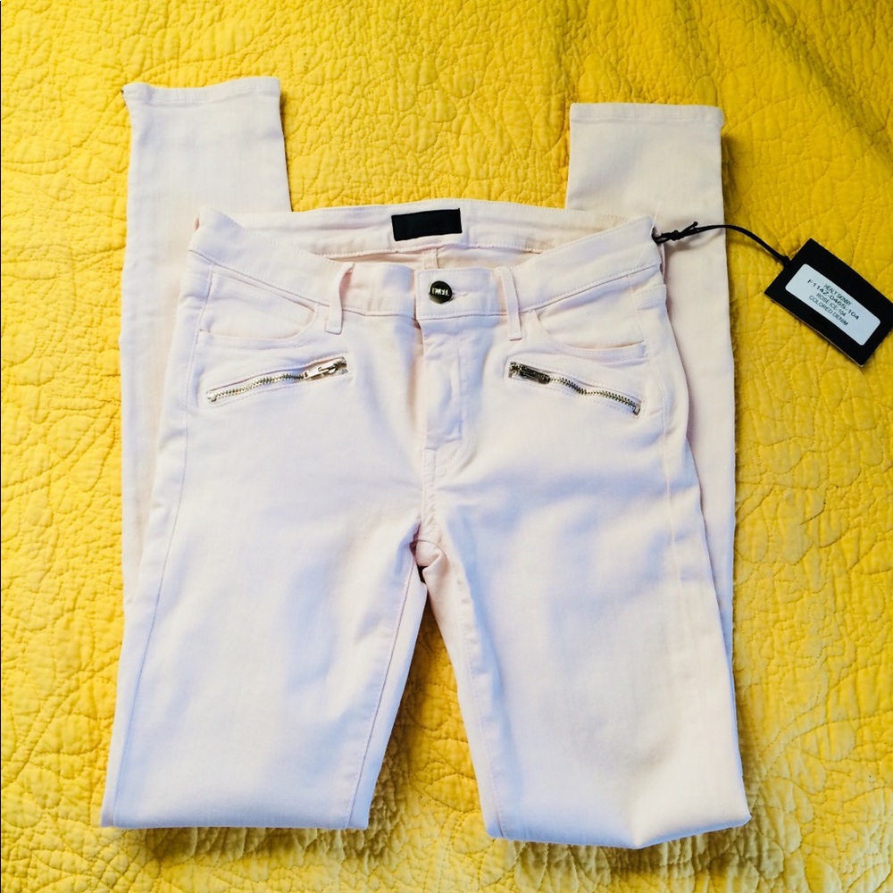 KORAL Brand Rose Ice Colored Denim Skinny Jeans