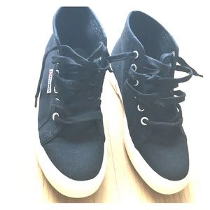 Superga black high top sneakers