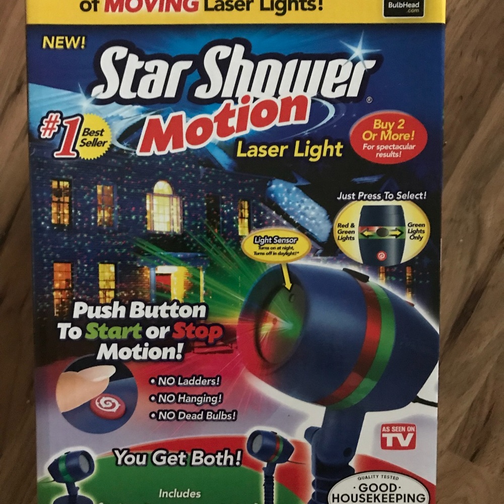 Star shower motion Christmas lights , NEW