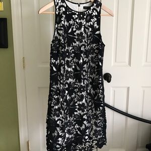Banana republic black lace dress size 6