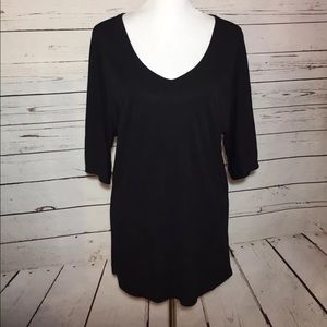 Anthropologie Deletta Basic Black Top