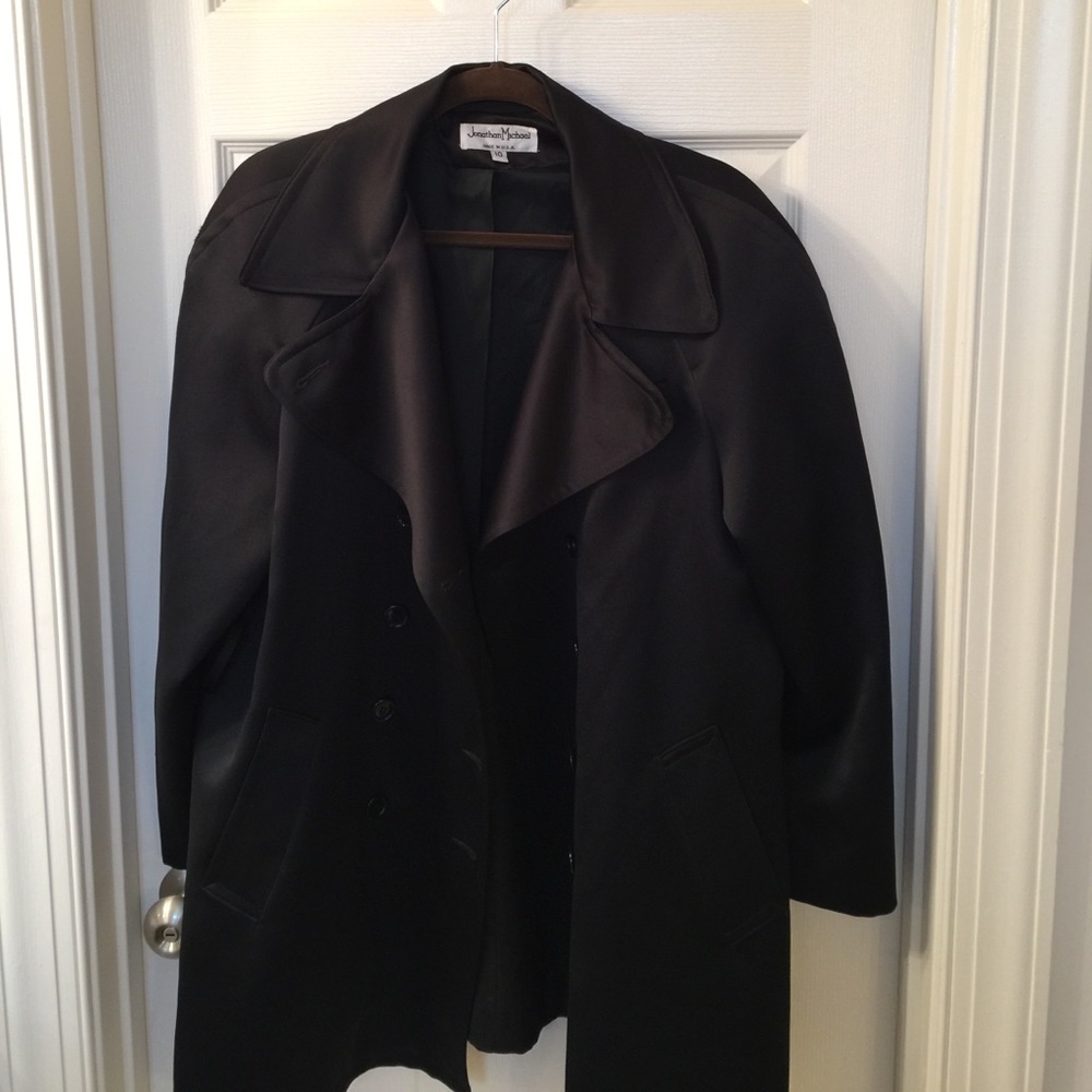 Jacket lightweight satin type  trench coat.