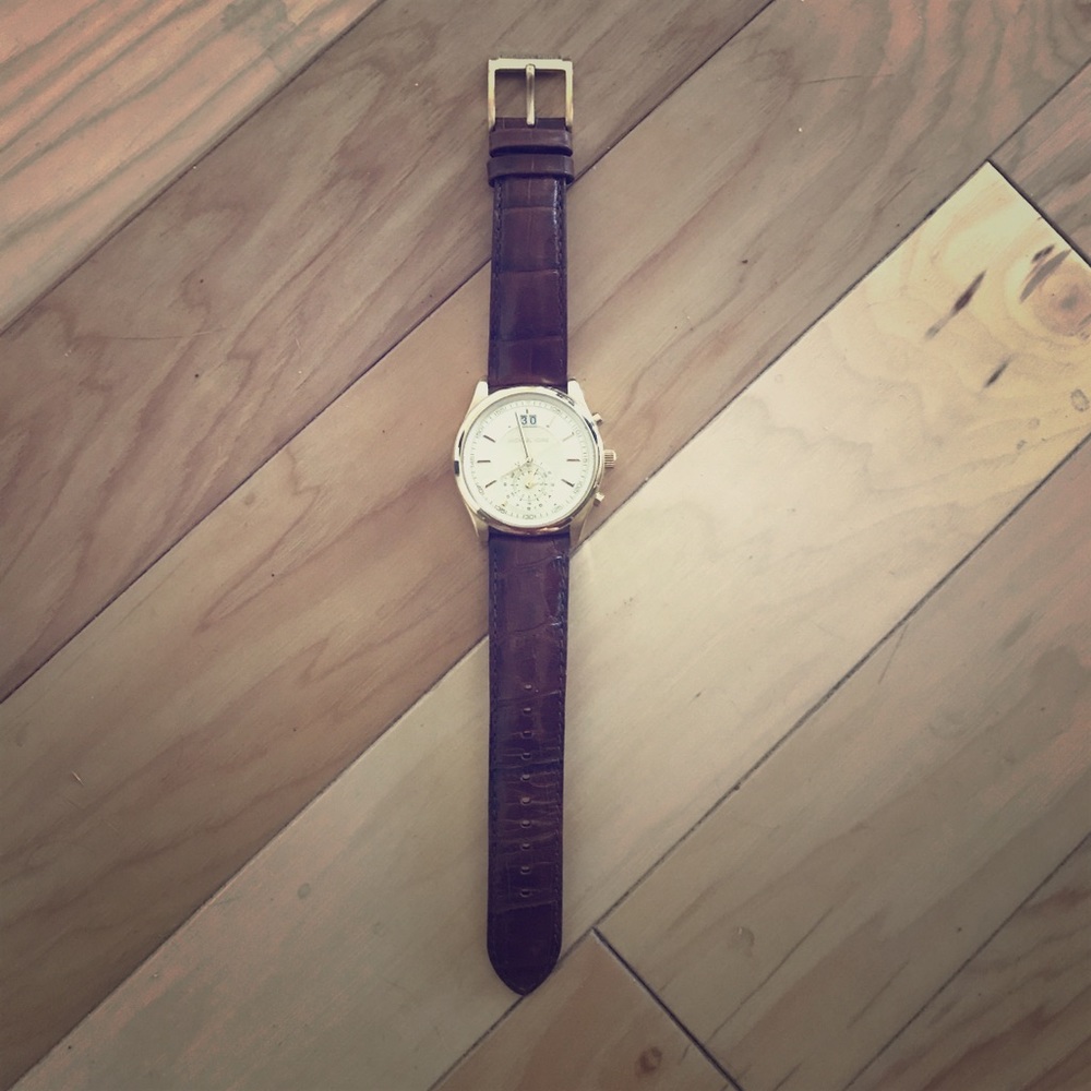 Michael Kors gold face brown band watch