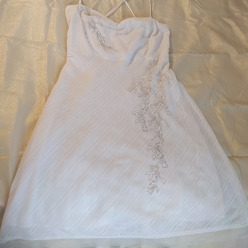 🔥Free People embroidered white dress sz large