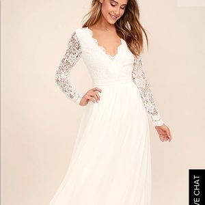 LuLus white crochet Dress