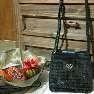 Brighton black leather crossbody Bag