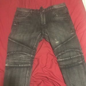 Black Biker Men’s Balmain Jeans