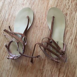 brown sandals