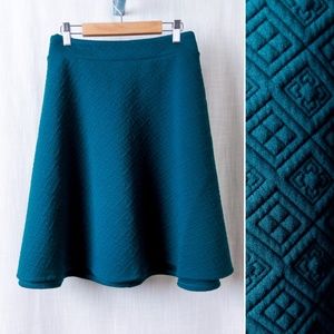 Torrid - Textured Fit & Flare Skater Skirt in Teal