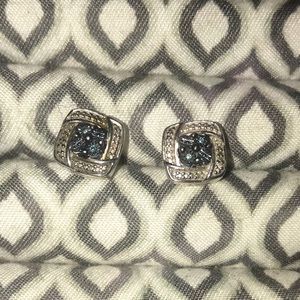 Open Hearts collection blue diamond earrings