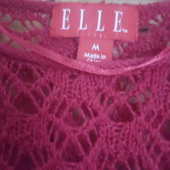 Red sweater with cute see through detail on top - Picture 3 of 5