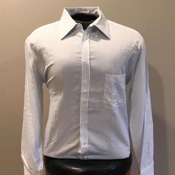 Giorgio Armani Striped Button Down Sz 17 - Picture 1 of 1