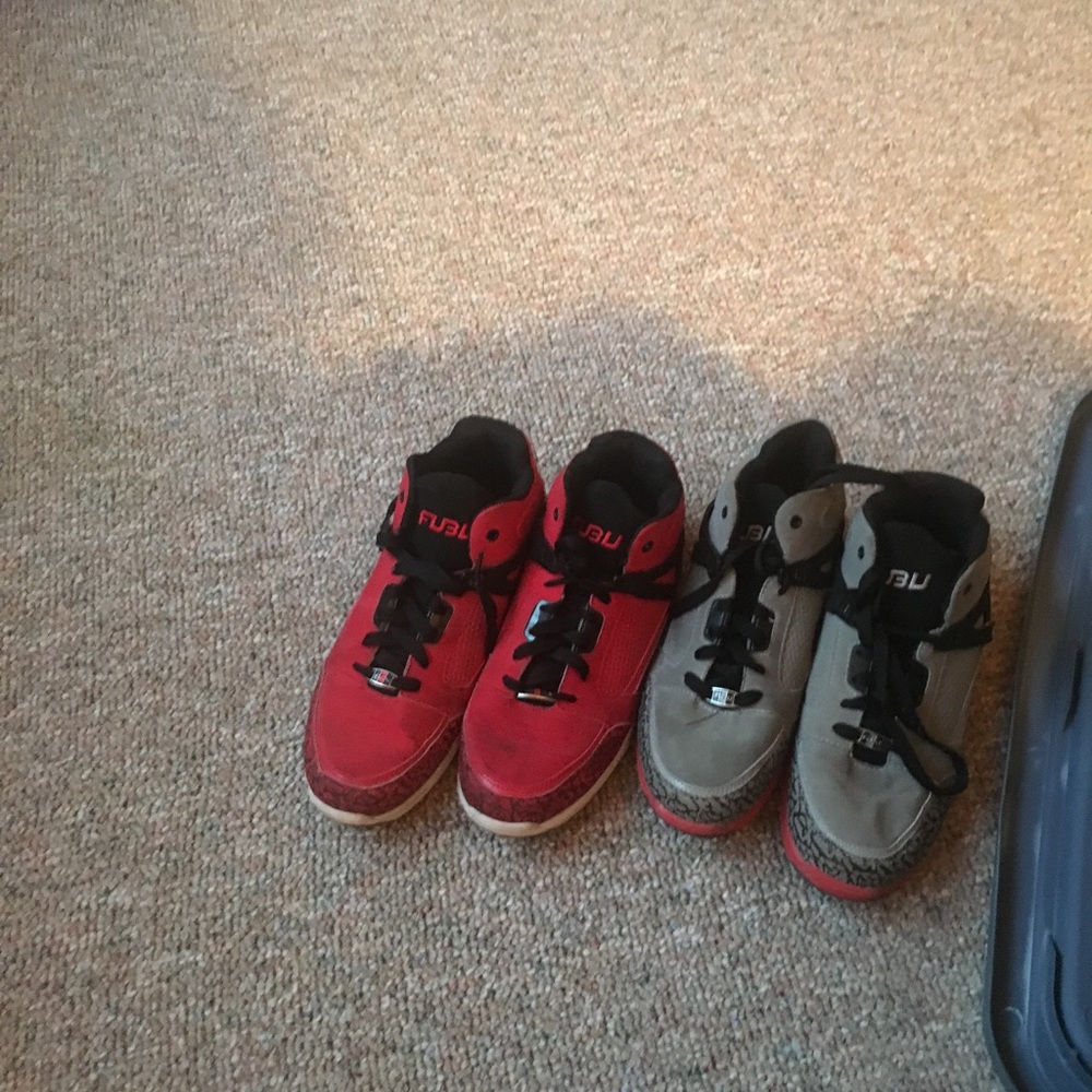 Two pairs of fubu men's size 9 1/2.