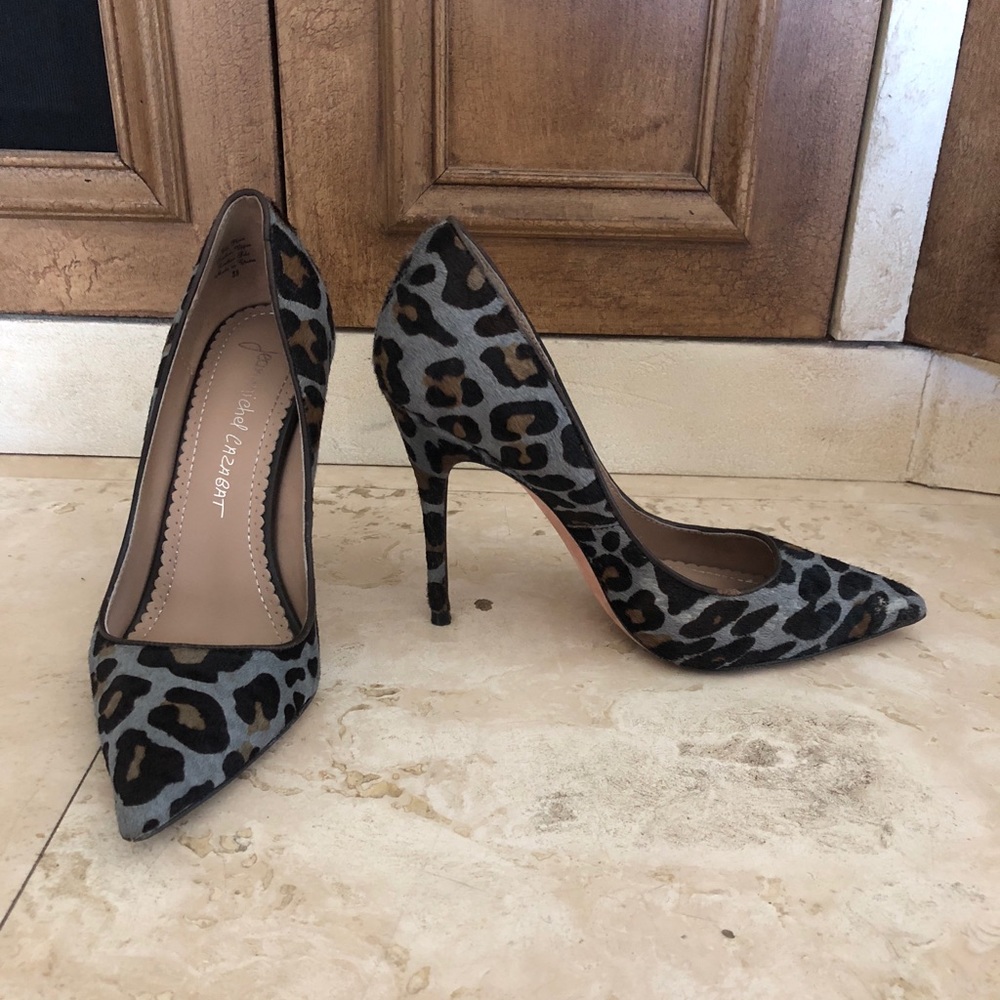 Jean Michael Cazabat longhair leopard pumps