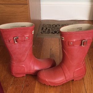 Barely worn Red Hunter Boots for sale - size 5