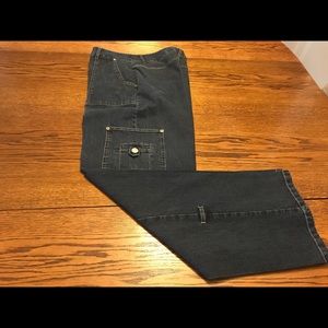 Denim cargo style pants size 10.