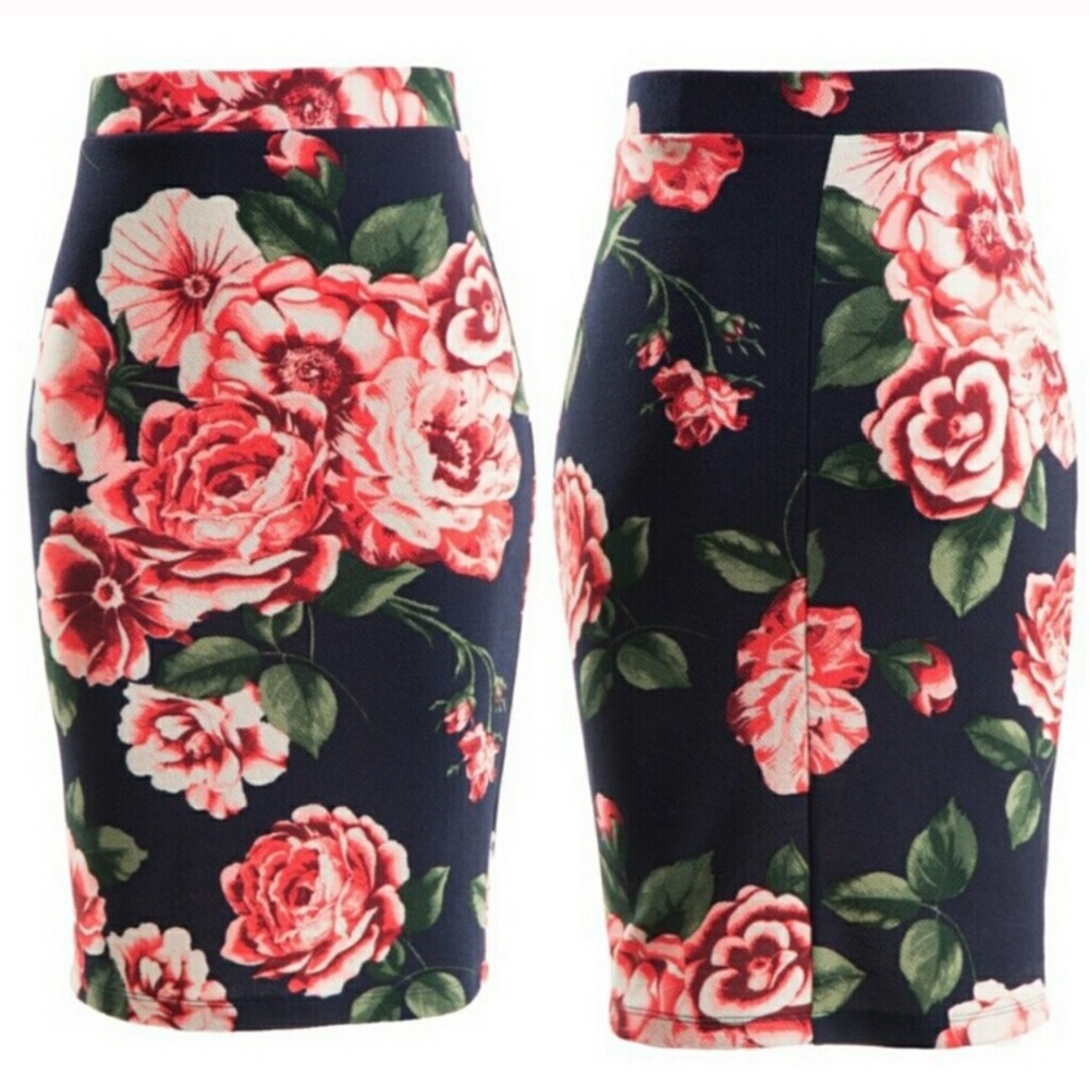 Floral Pencil Skirt 🌹