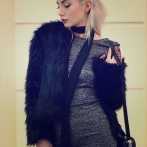 Faux fur coat