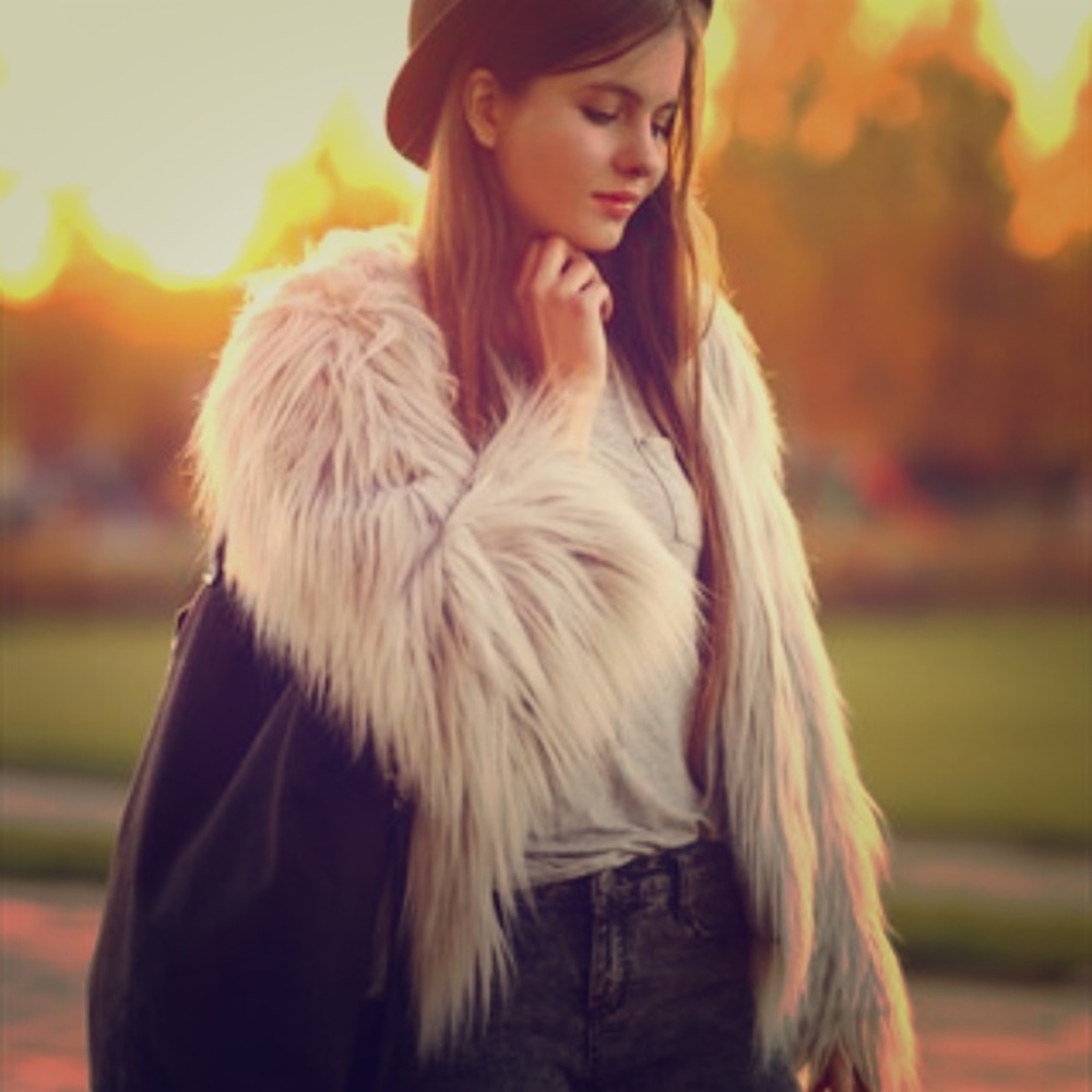 Faux fur jacket