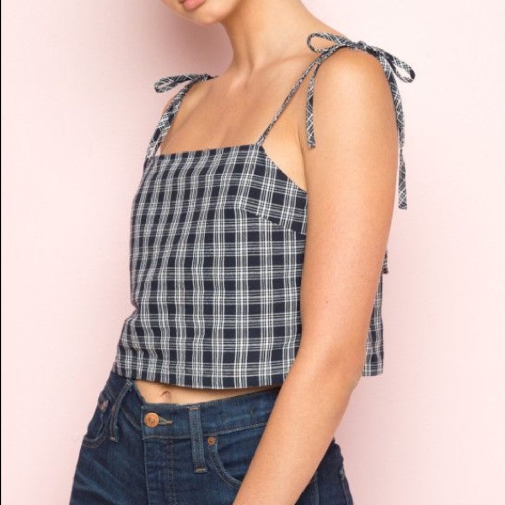 ISO Brandy Melville Dena tank in red plaid