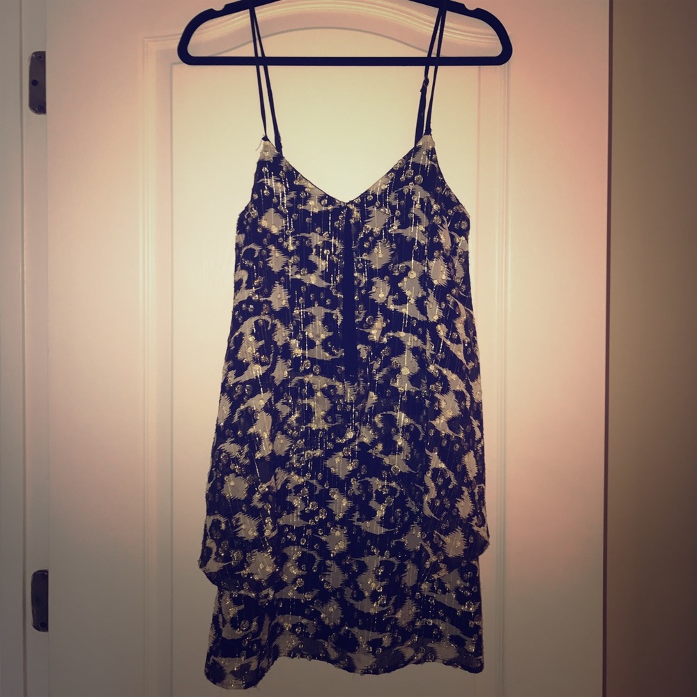 Gold and black shimmer dress