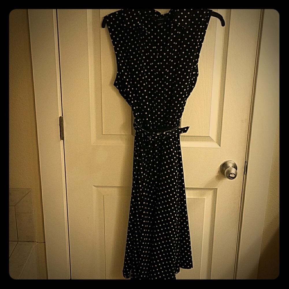 Cute black and white polka dot dress