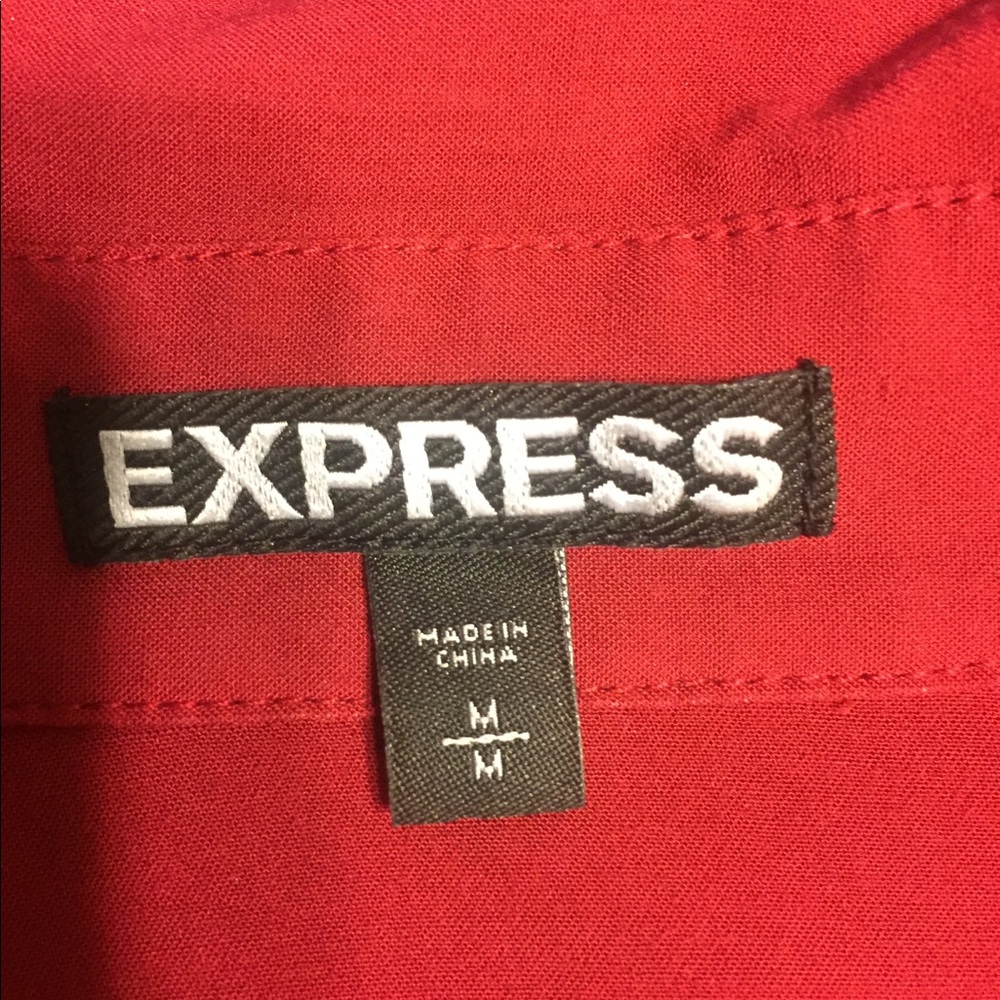 Beautiful red Express button down - Picture 3 of 3