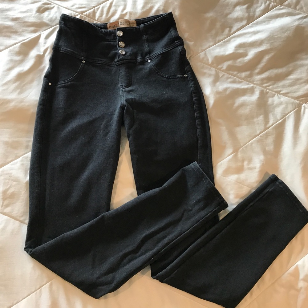 High waisted stretch pants