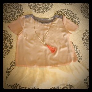 Stitch fix shear Peplum  Blouse with button back!