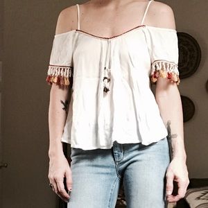 Band of Gypsies cold shoulder top