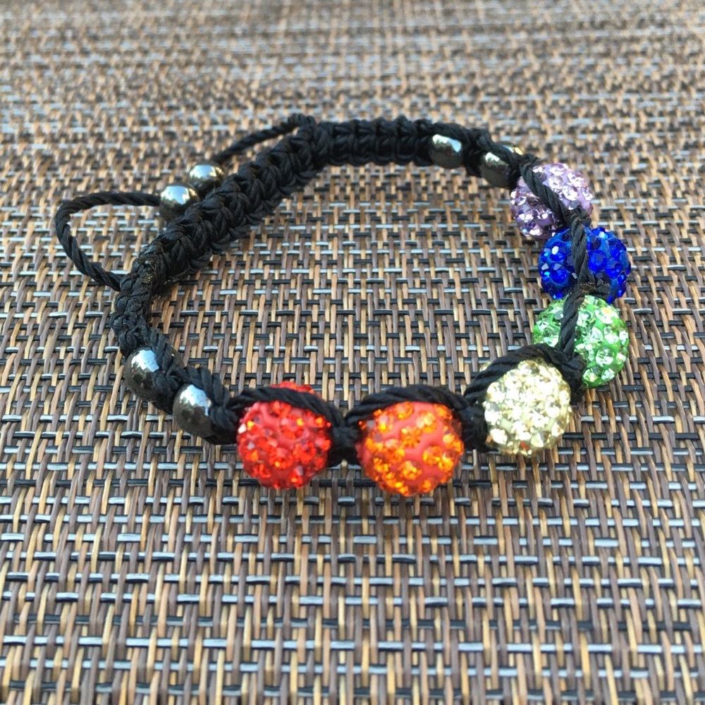 🛍 MAKE OFFER- Rainbow LGBT Shamballa Bracelet
