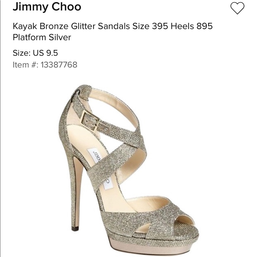 Jimmy Choo Gold Metallic Kayak Heels