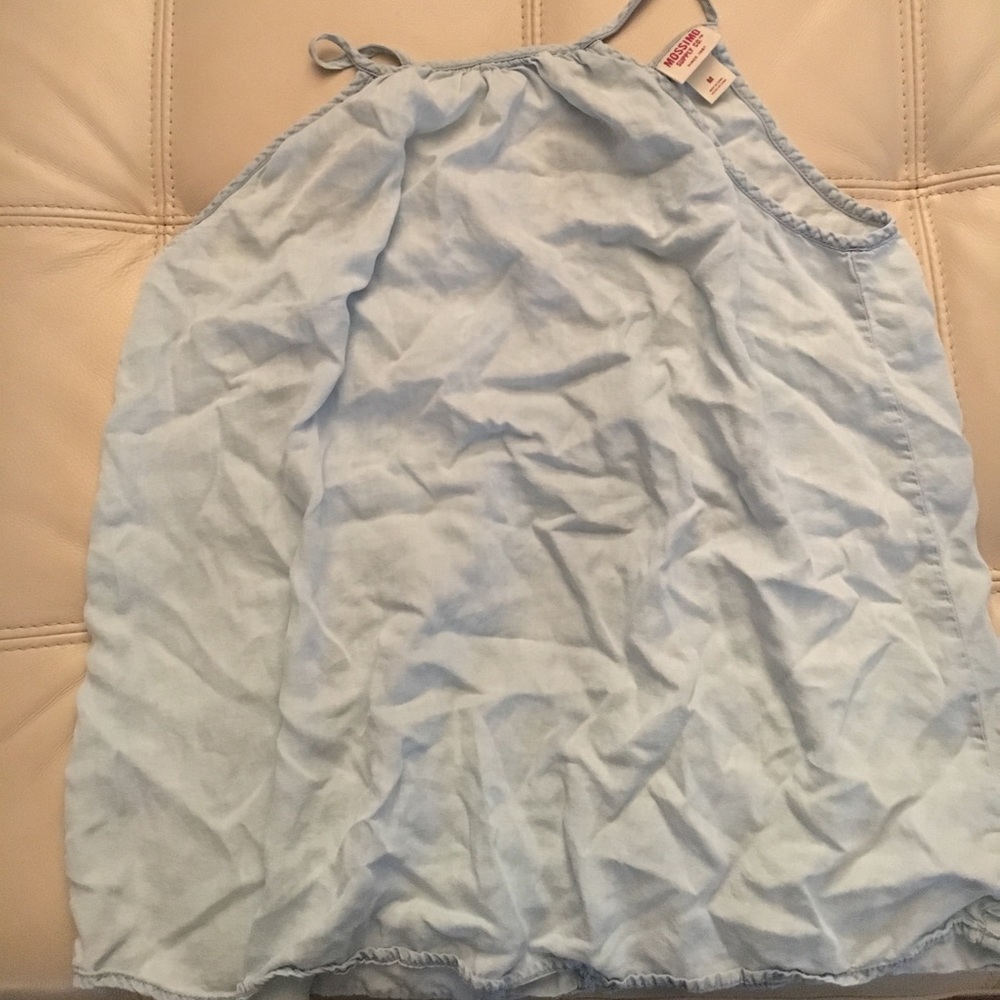 High neck jeans tank