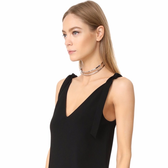 Milly Tie Shoulder V Neck Dress - Picture 3 of 4