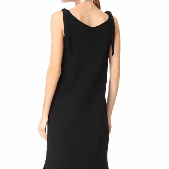 Milly Tie Shoulder V Neck Dress - Picture 2 of 4