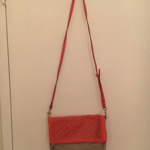 Stella and Dot Orange Crossbody Bag