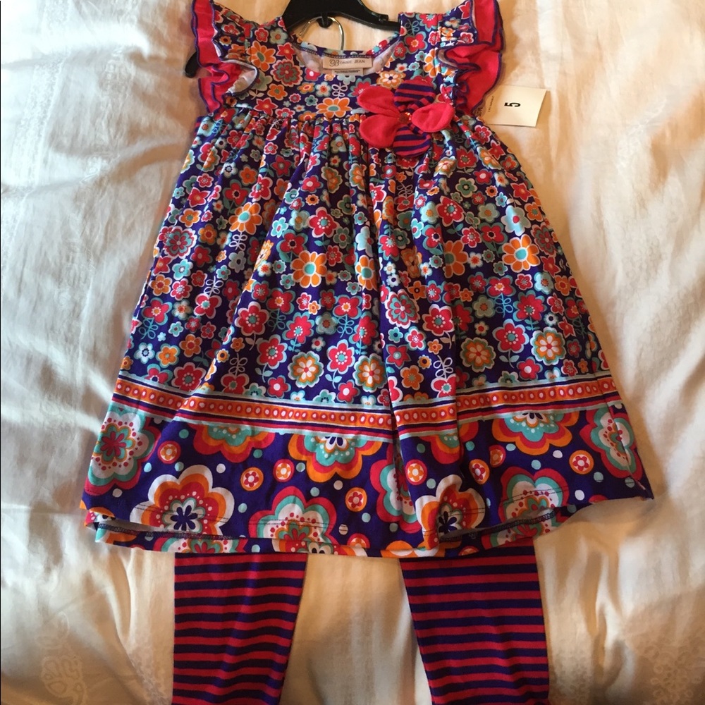 New girls size 5 knit shirt and pants